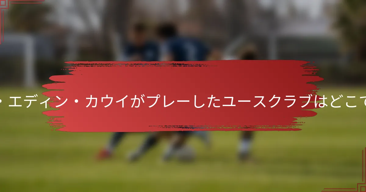 サイフ・エディン・カウイがプレーしたユースクラブはどこですか？
